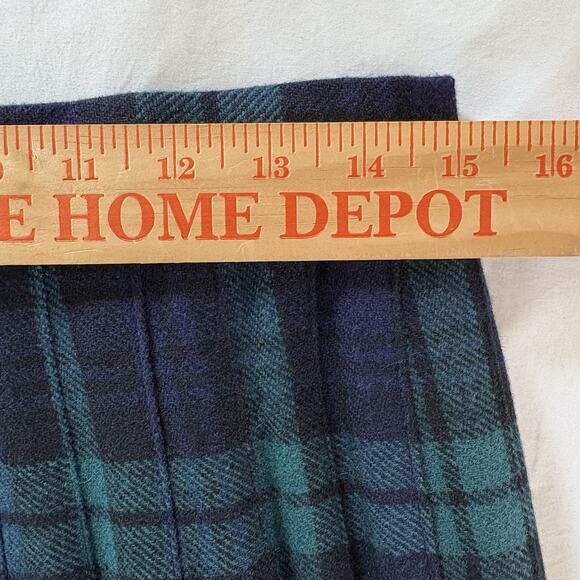 Vtg Laird Portch of Scotland Black Watch Tartan Plaid Wrap Skirt Wool Waist 28” - Picture 9 of 11